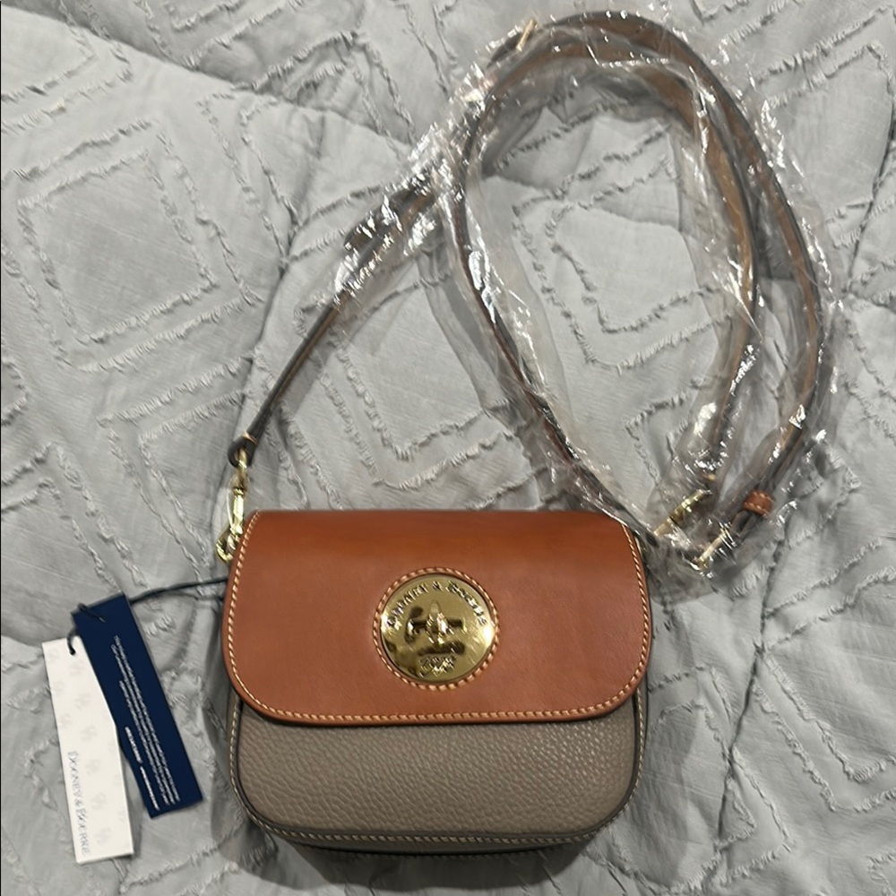 Dooney & Bourke Tan and Gray Crossbody Bag